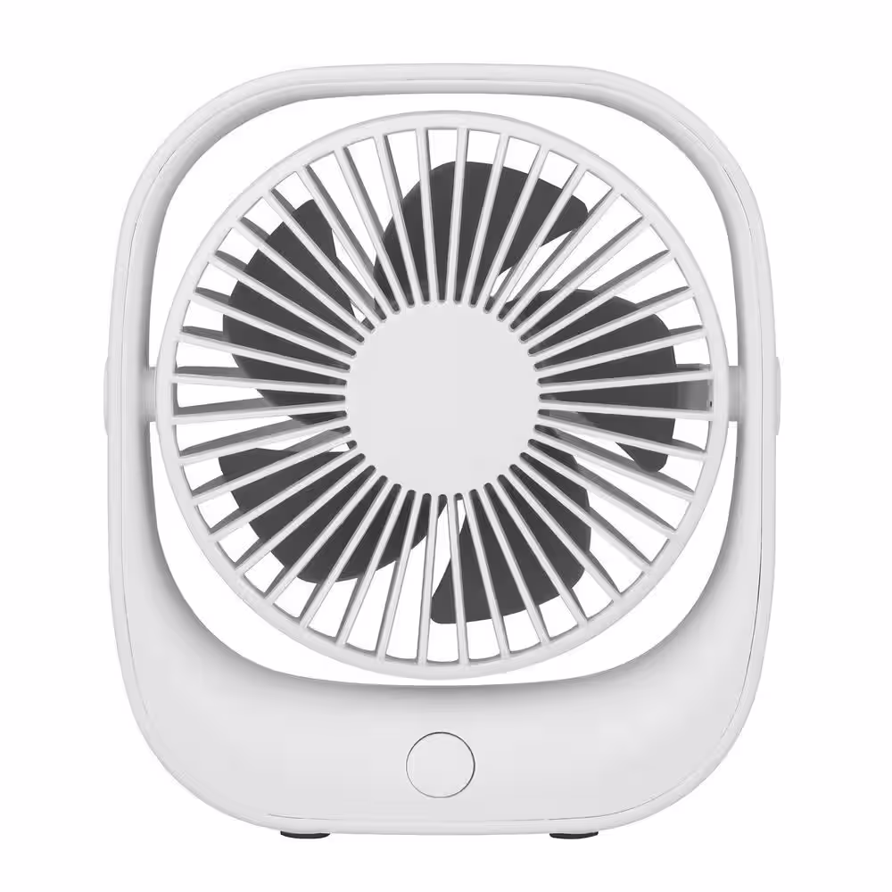 None 5 in. 3 Speed Rechargeable Personal Desk Fan