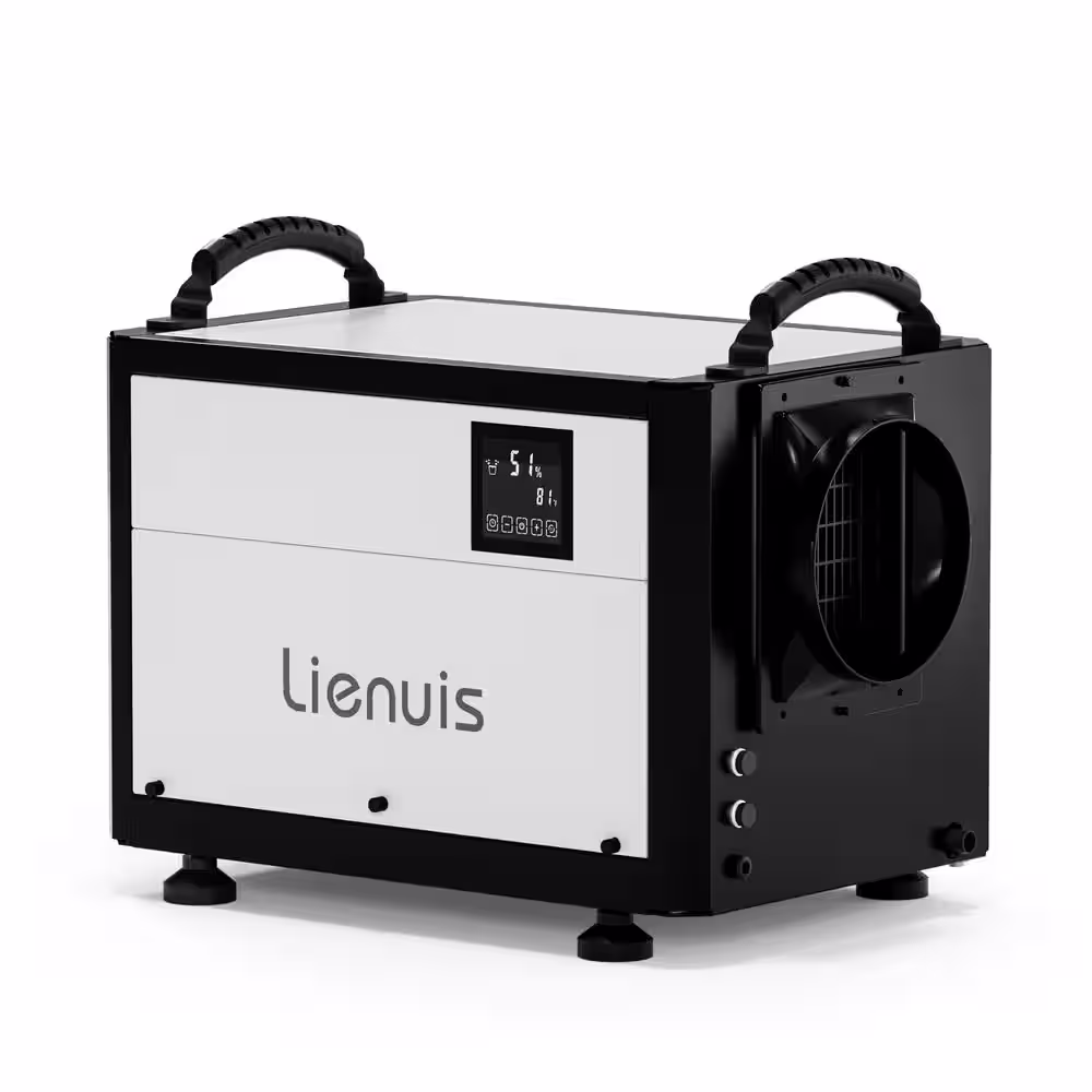 JEREMY CASS 125 pt. 2,000 sq.ft. Bucketless Commercial Dehumidifier in White with Auto Defrost for Basement, Crawl Space
