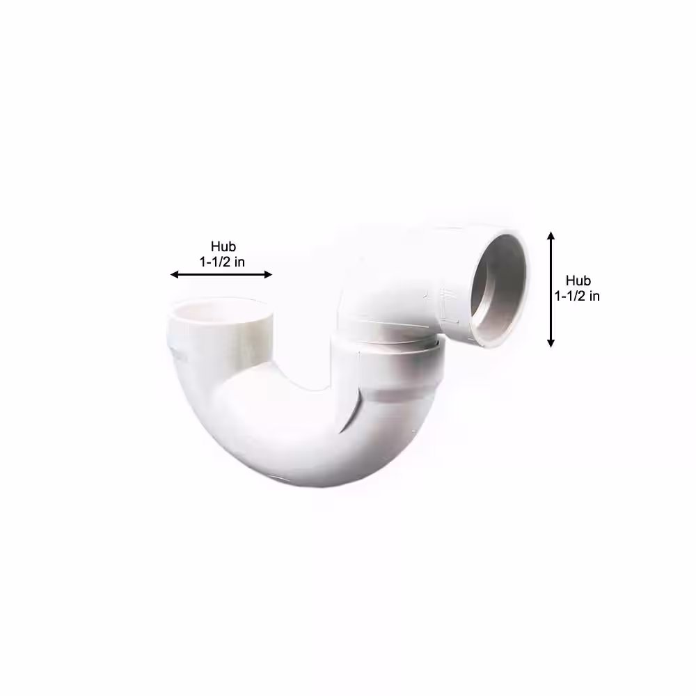 NIBCO 1-1/2 in. PVC DWV Hub x Hub P-Trap