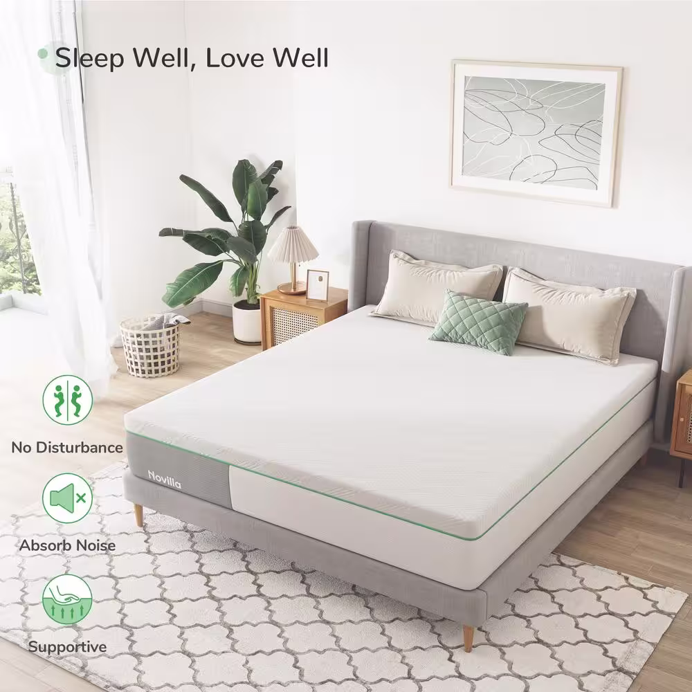 Novilla Queen Medium Gel Memory Foam 12 in. Accurate Support Mattress