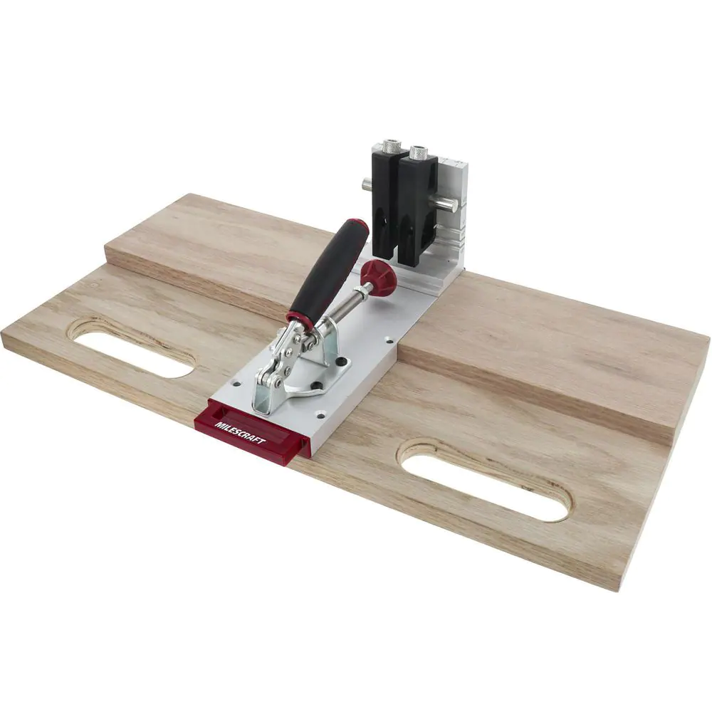 Milescraft Pocket Jig 400 - Self-Clamping, Heavy-Duty, All-Metal Pocket Hole Jig. Complete Kit with Bit, Driver, and Screws