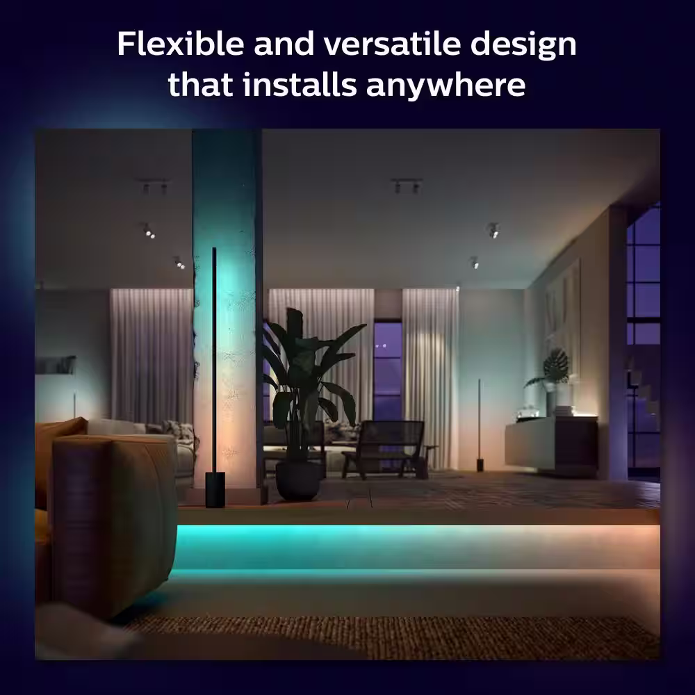 Philips Hue 3.3 ft. LED Smart Gradient Color Changing Lightstrip Extension with Bluetooth (1-Pack)