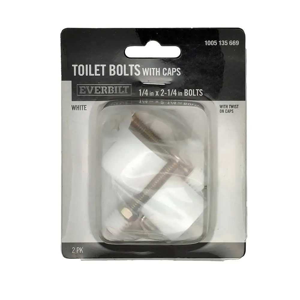 Everbilt 1/4 in. x 2-1/4 in. Toilet Bolts with Caps