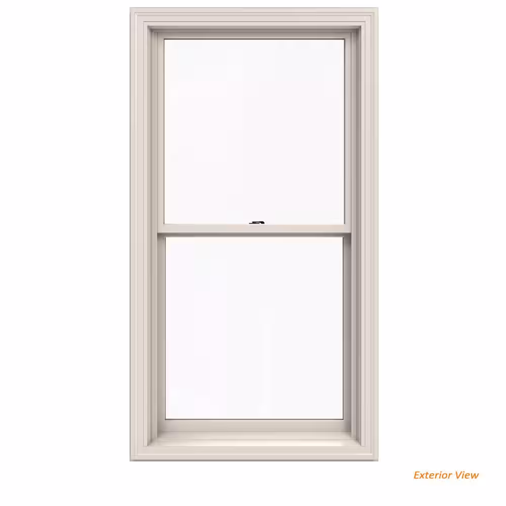 JELD-WEN 29.375 in. x 56.5 in. W-2500 Series Primed Wood Double Hung Window w/ Natural Interior and Low-E Glass