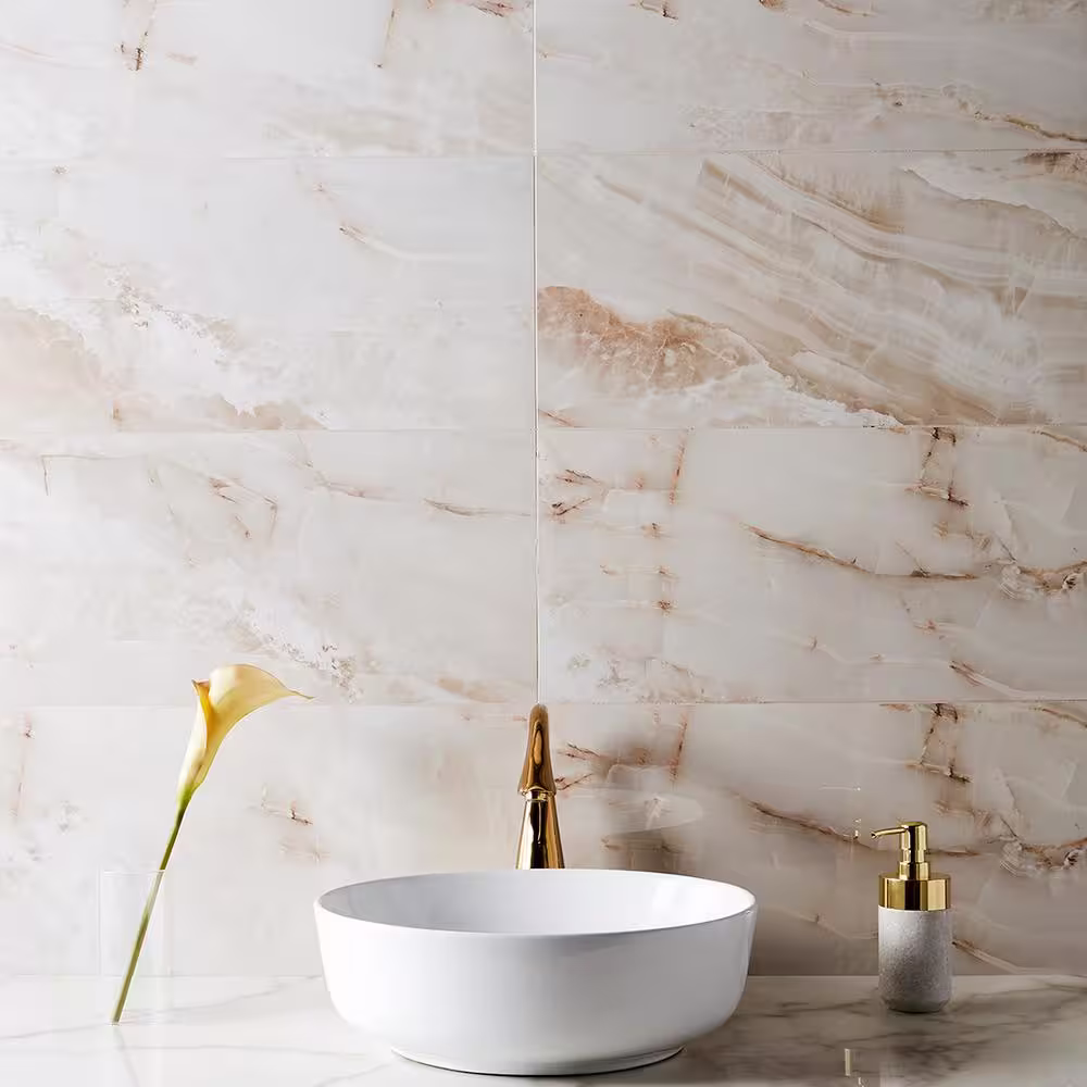 Ivy Hill Tile Essential Onyx 12 in. x 24 in. Polished Porcelain Floor and Wall Tile (15.49 sq. ft. / Case)