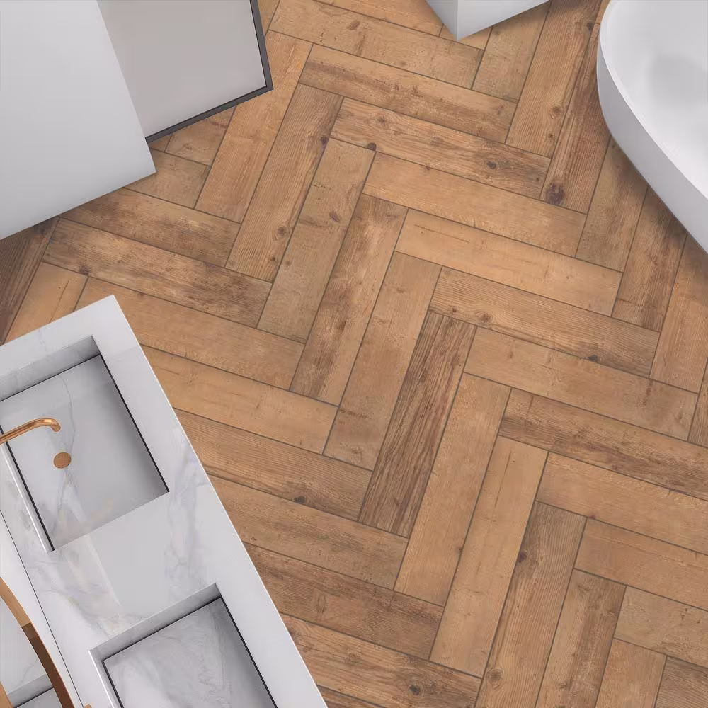 Florida Tile Home Collection Denali Sunset Brown 8 in. x 36 in. Matte Porcelain Floor and Wall Tile (9 cases / 122.4 sq. ft. / Pack)