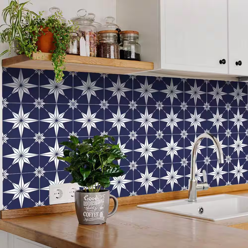 None Blue B12 6 in. x 6 in. Vinyl Peel and Stick Tile (24-Tiles, 6 sq. ft. /Pack)