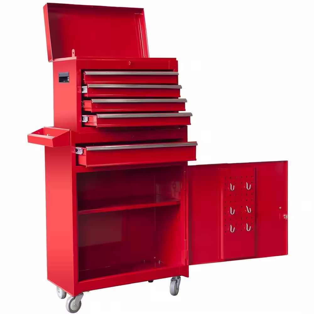 Big Red 20.3 in. L x 11 in. W x 40.4 in. H, Modular Tool Box Storage System