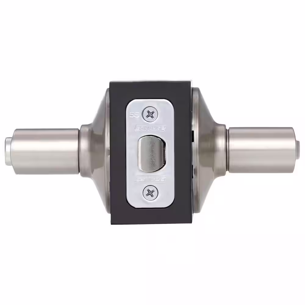 Schlage Callington Bright Brass Passage Hall/Closet Door Handle with Brookshire Trim