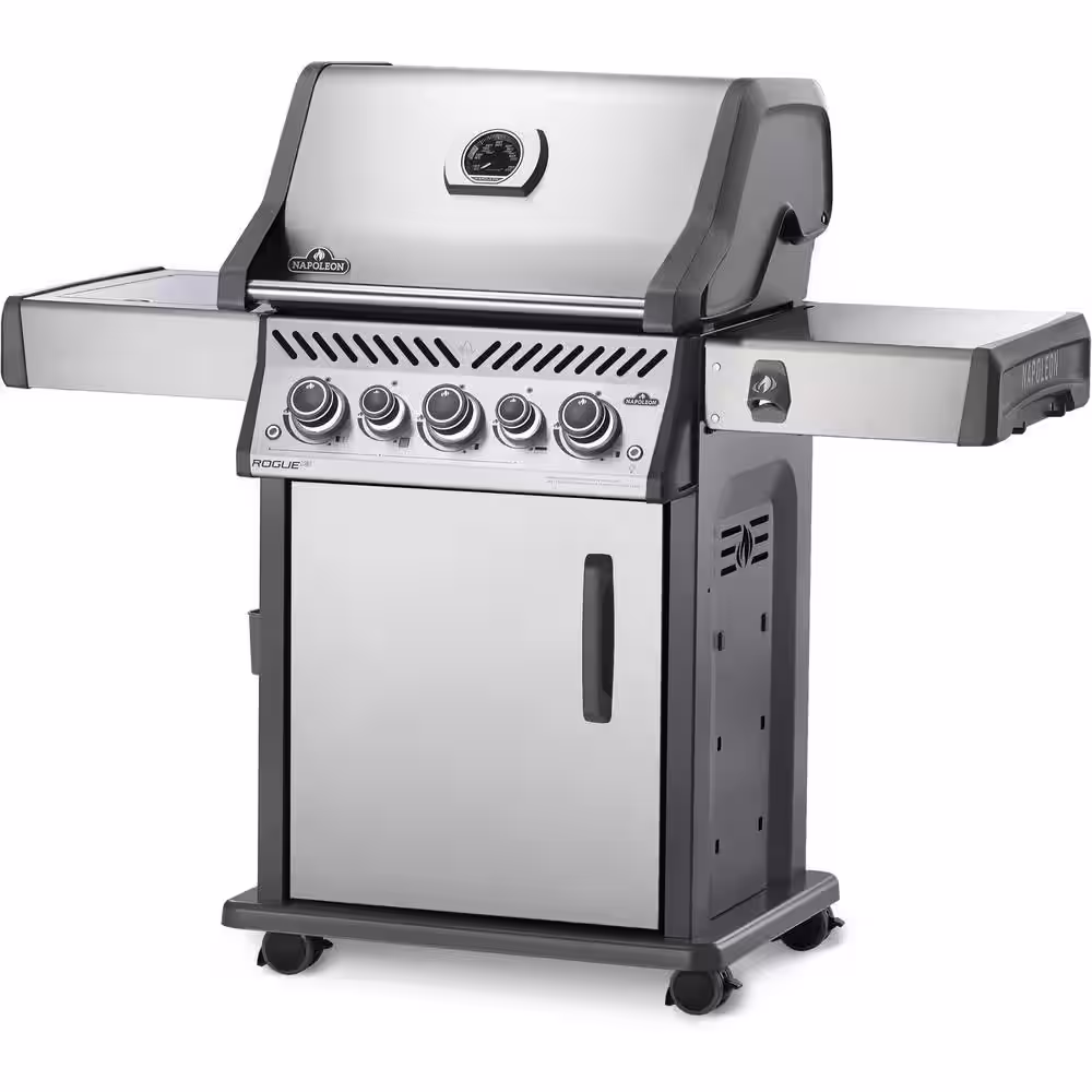 NAPOLEON Rogue 3-Burner Natural Gas Grill with Infrared Rear and Side Burners in Stainless Steel