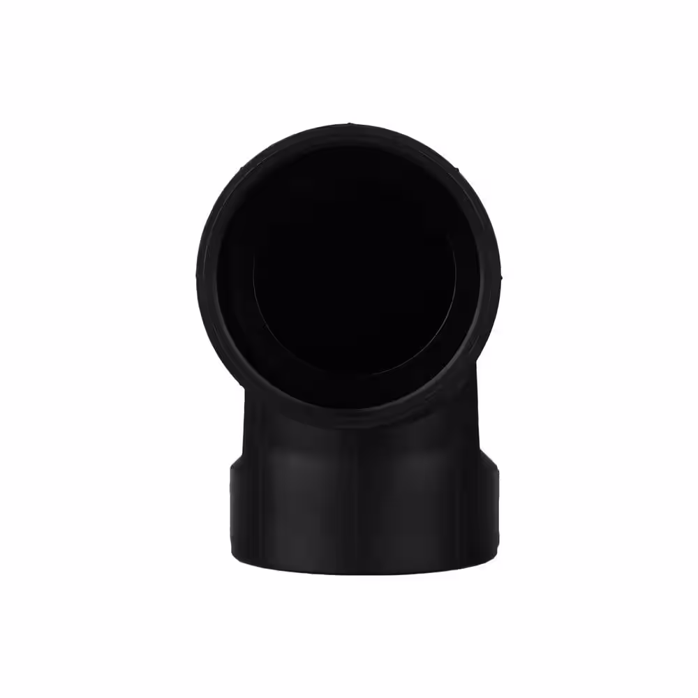 Charlotte Pipe 2 in. x 2 in. Acrylonitrile Butadiene Styrene (ABS) DWV 90-Degree Hub x Hub Elbow Fitting
