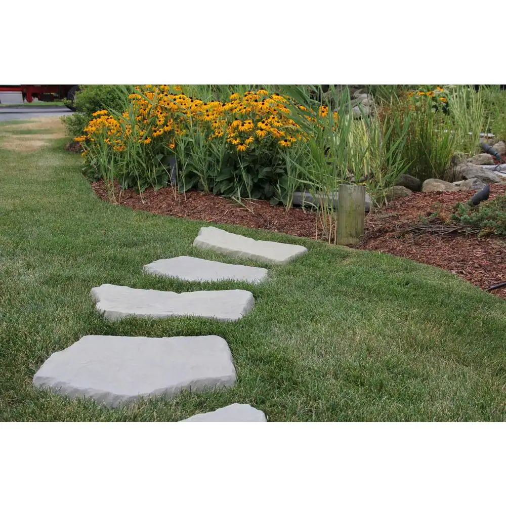 Nantucket Pavers 20 in. and 21 in. Irregular Concrete Blue Variegated Stepping Stones Kit (20-Piece)