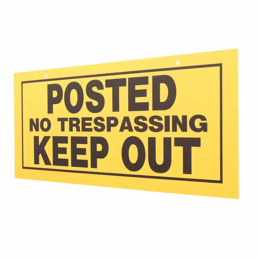 Everbilt 6 in. x 15 in. Posted No Trespassing Keep Out Sign