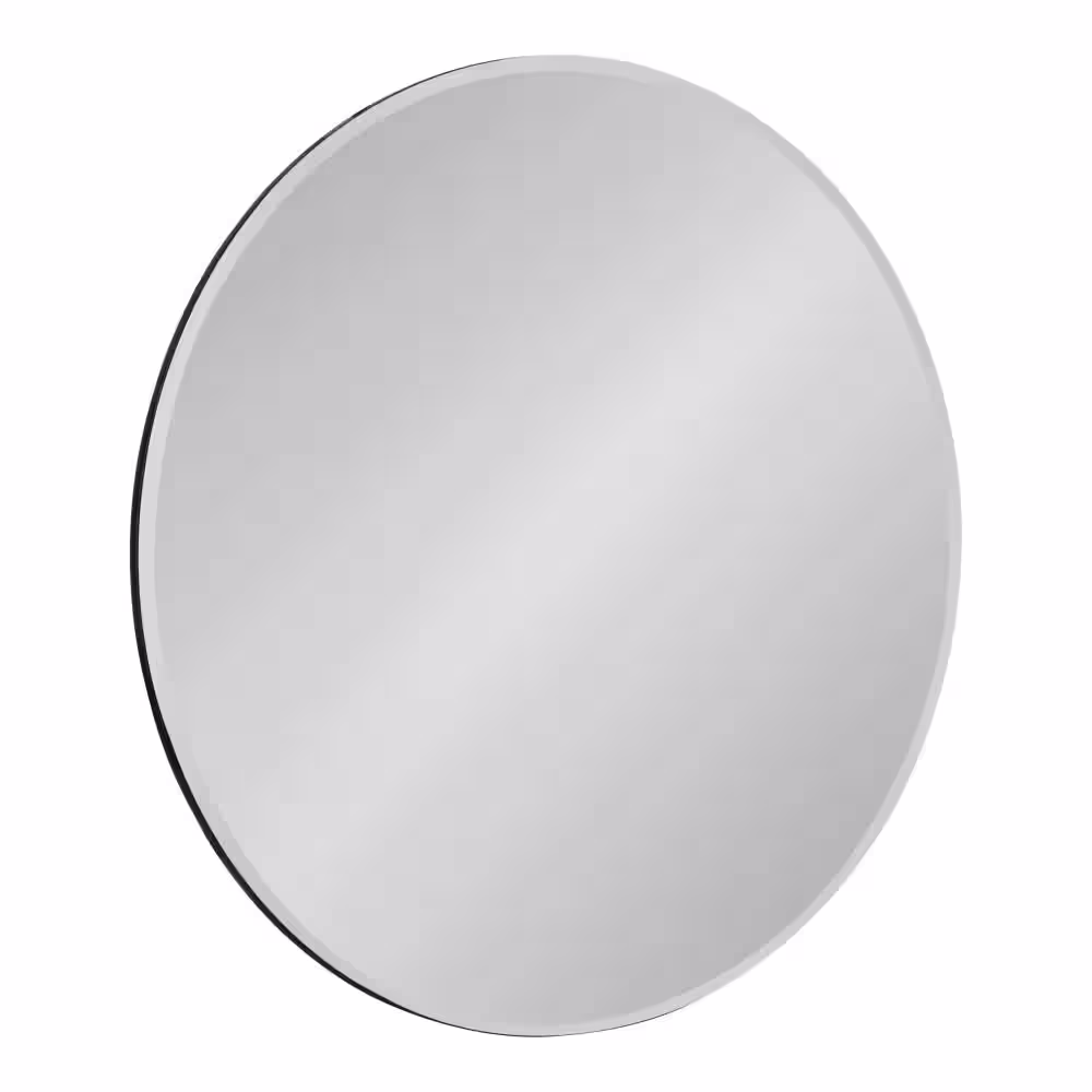 Kate and Laurel Medium Round Beveled Glass Mirror (26 in. H x 26 in. W)