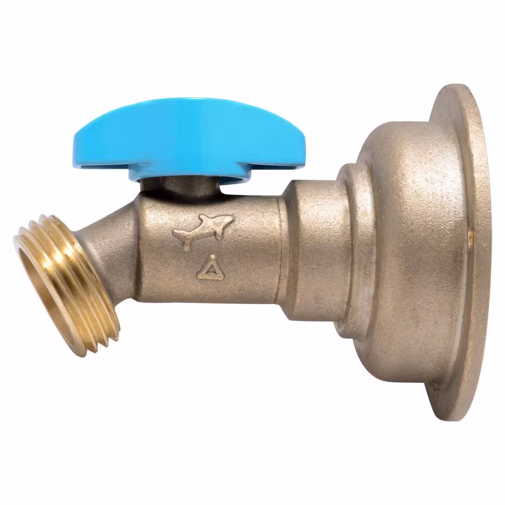SharkBite 3/4 in. Brass Push-to-Connect x MHT Quarter-Turn No Kink Hose Bibb