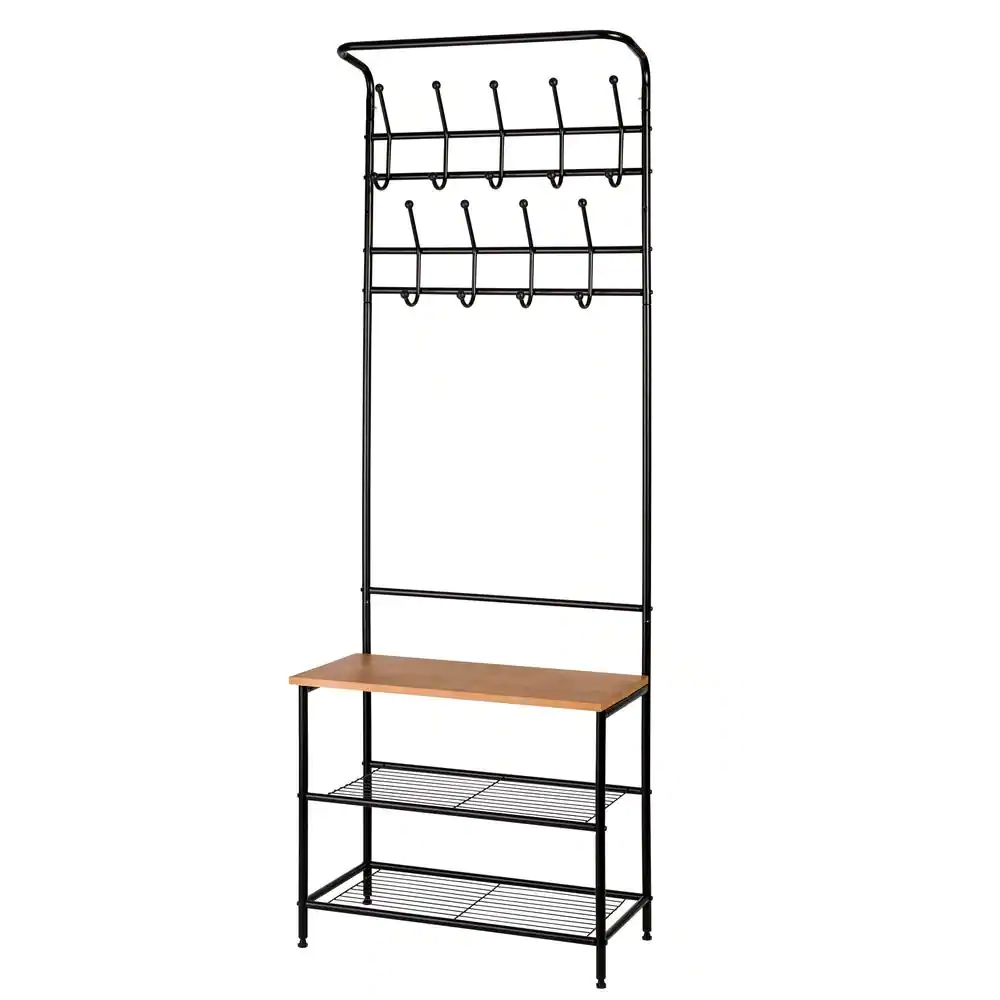 Honey-Can-Do Entryway Coat Rack and Shoe Rack Combo