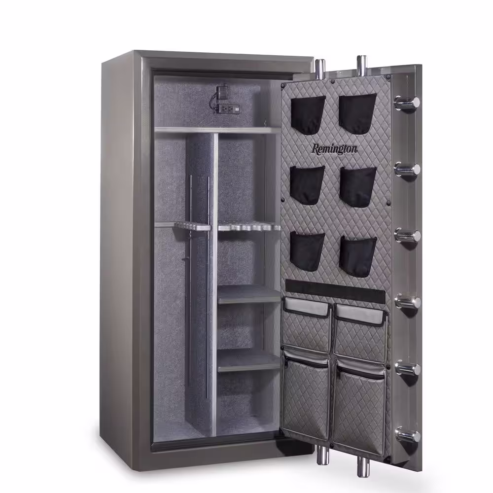 Remington Nitro 36-Gun Fireproof and Waterproof Gun Safe with Electronic Lock, Seltzer Gray Gloss
