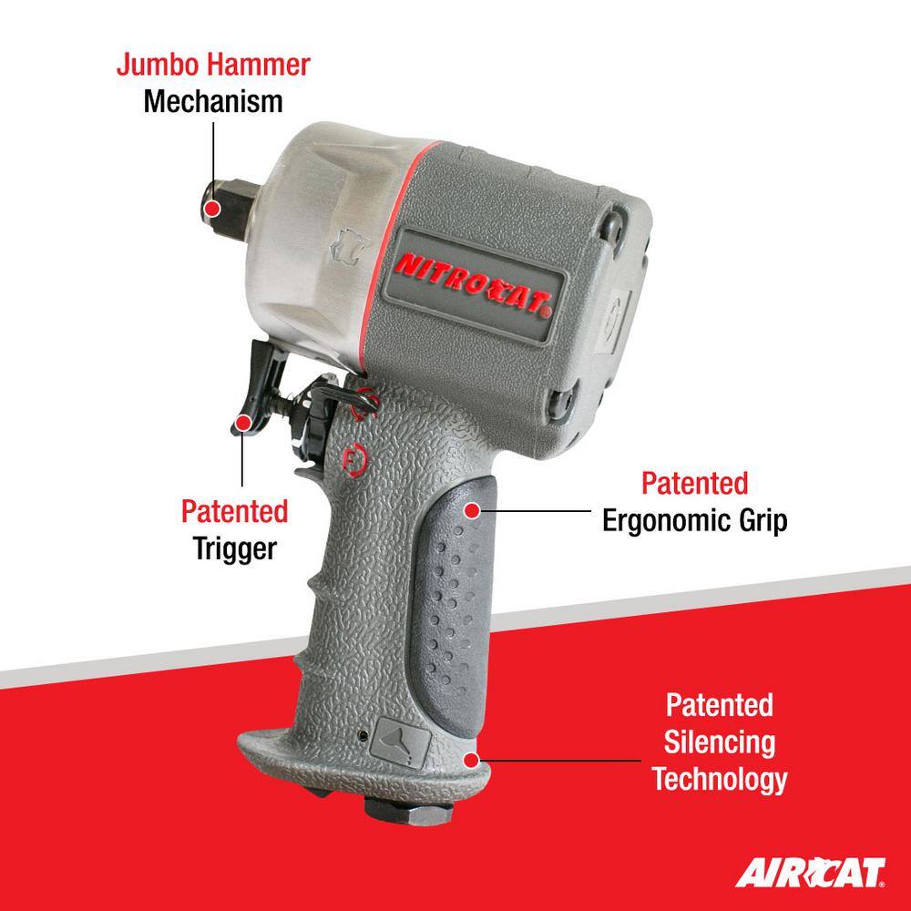 AIRCAT NITROCAT 3/8 in. Composite Compact Impact Wrench
