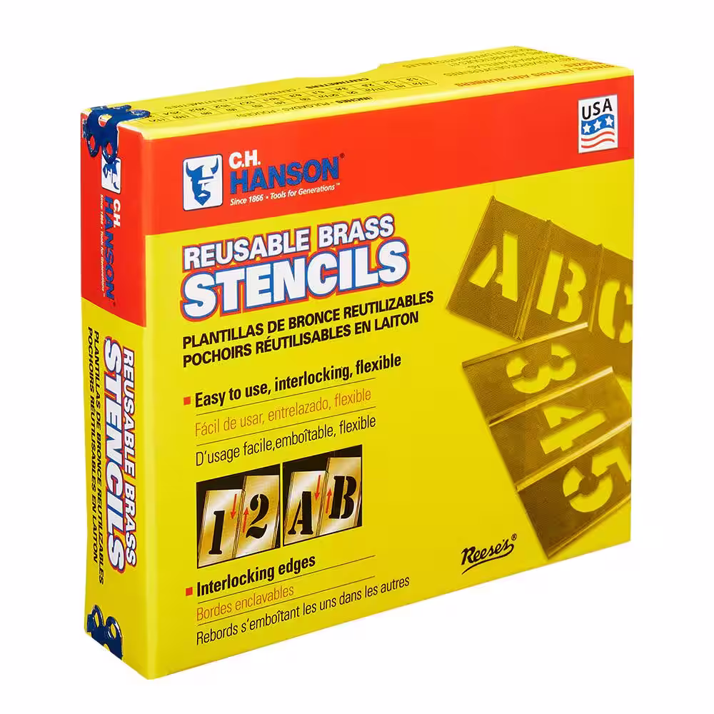 C.H. Hanson 2-1/2 in. 33-Piece Stencil Set
