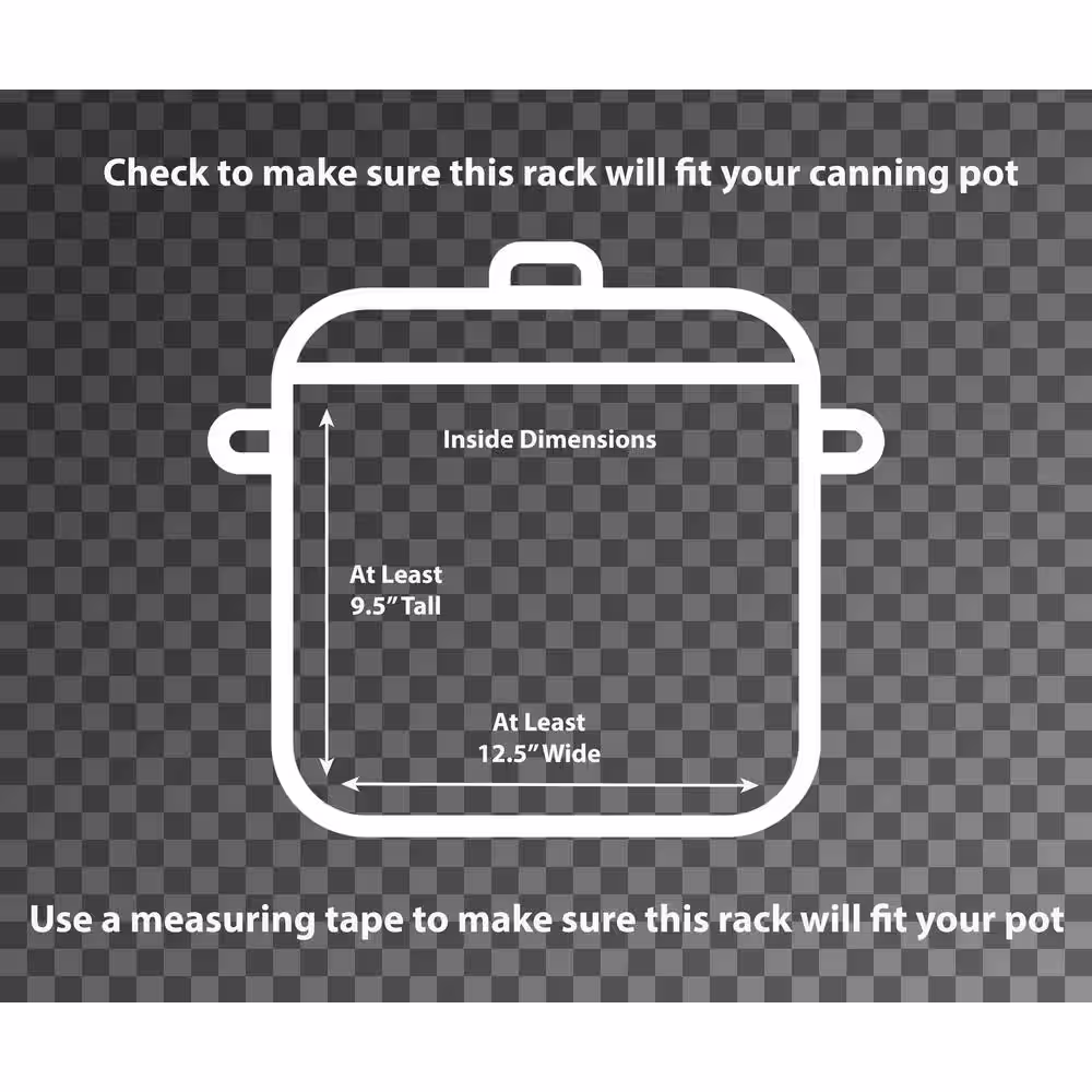 Concord 2-Piece 12 in. Stainless Steel Canning Rack, Canner Cookware Set, Holds 8 Pint or 7 qt. Jars