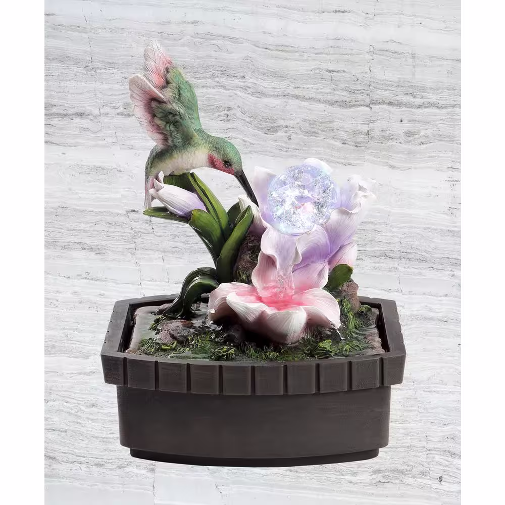ORE International 11 in. Hummingbird Table Fountain