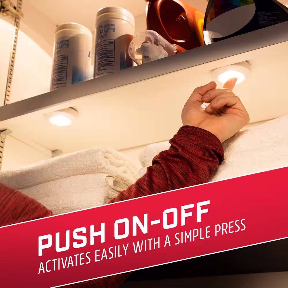 Energizer Battery Operated LED Puck Lights (2-Pack)