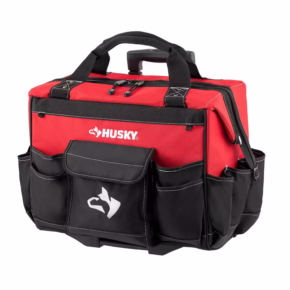 Husky 18 in. Rolling Tool Bag with 18 in. and 12 in. Tool Bags