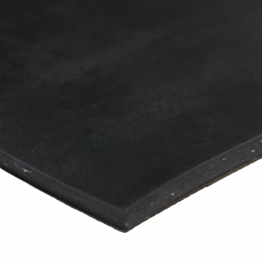 Rubber-Cal Cloth Inserted SBR 1/4 in. x 24 in. x 12 in. 70A Rubber Sheet - Black