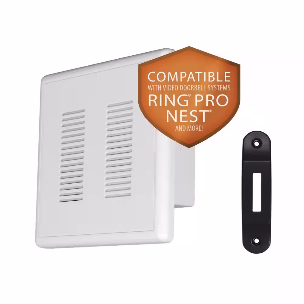NICOR PrimeChime Plus 2 Video Compatible Wired Door Bell Chime Kit with Black Decorative Button