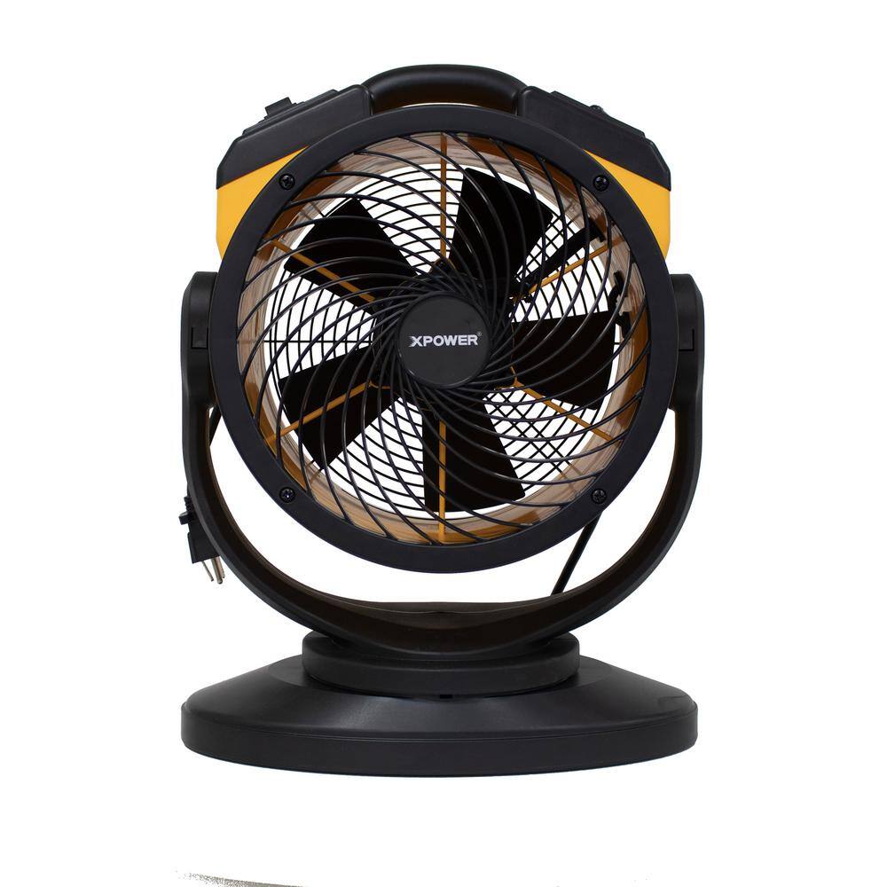 XPOWER 1100 CFM 4 Speed Portable Multipurpose 11 in. Pro Air Circulator Utility Fan with Oscillating Feature
