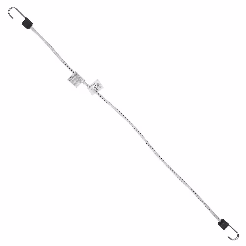Keeper 40 in. White Marine Bungee Cord with Stainless Steel Hooks