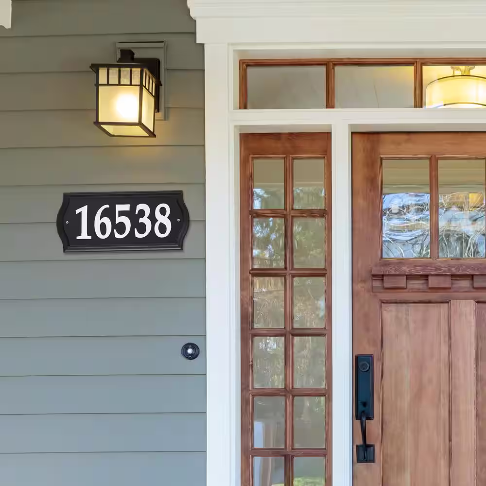 None 7 in. x 15.5 in. Rectangle Nite Bright Ashland Reflective Address Numbers Sign