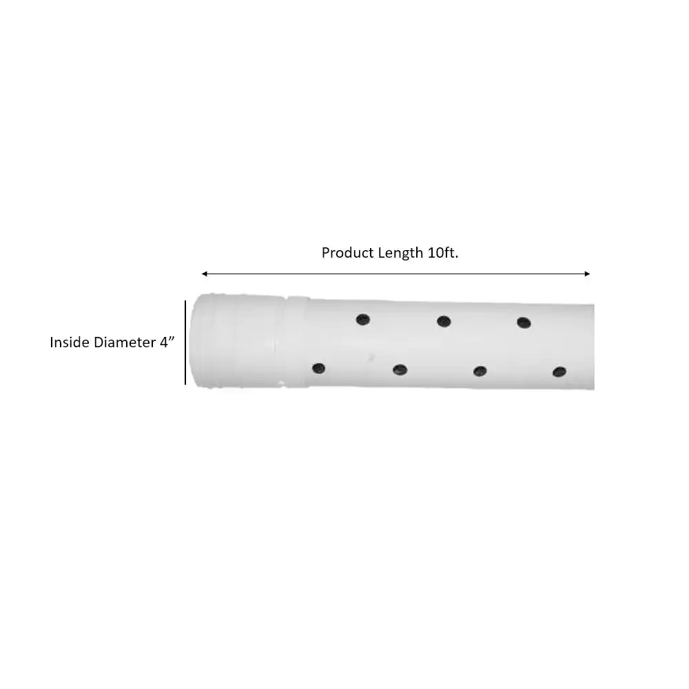 Advanced Drainage Systems 4 in. x 10 ft. Triplewall Perforated Drain Pipe