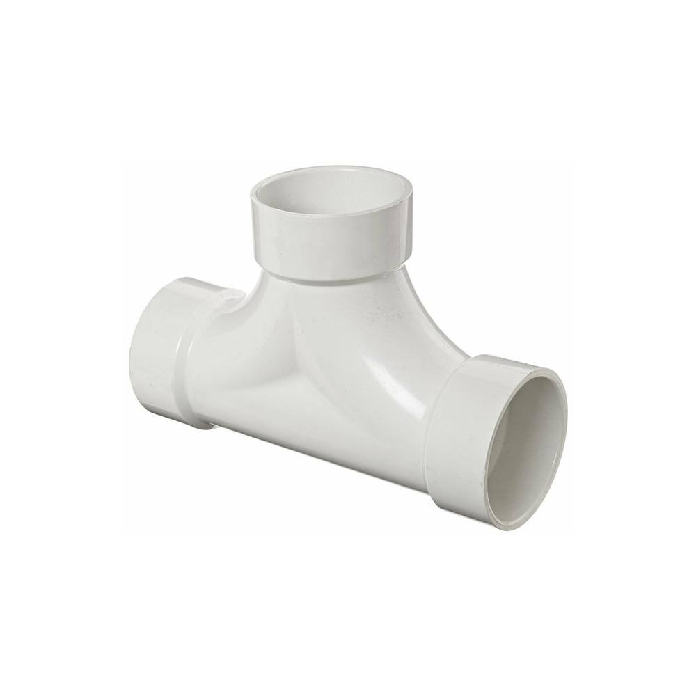 VPC 3 in. PVC DWV 2-Way Cleanout Tee Fitting