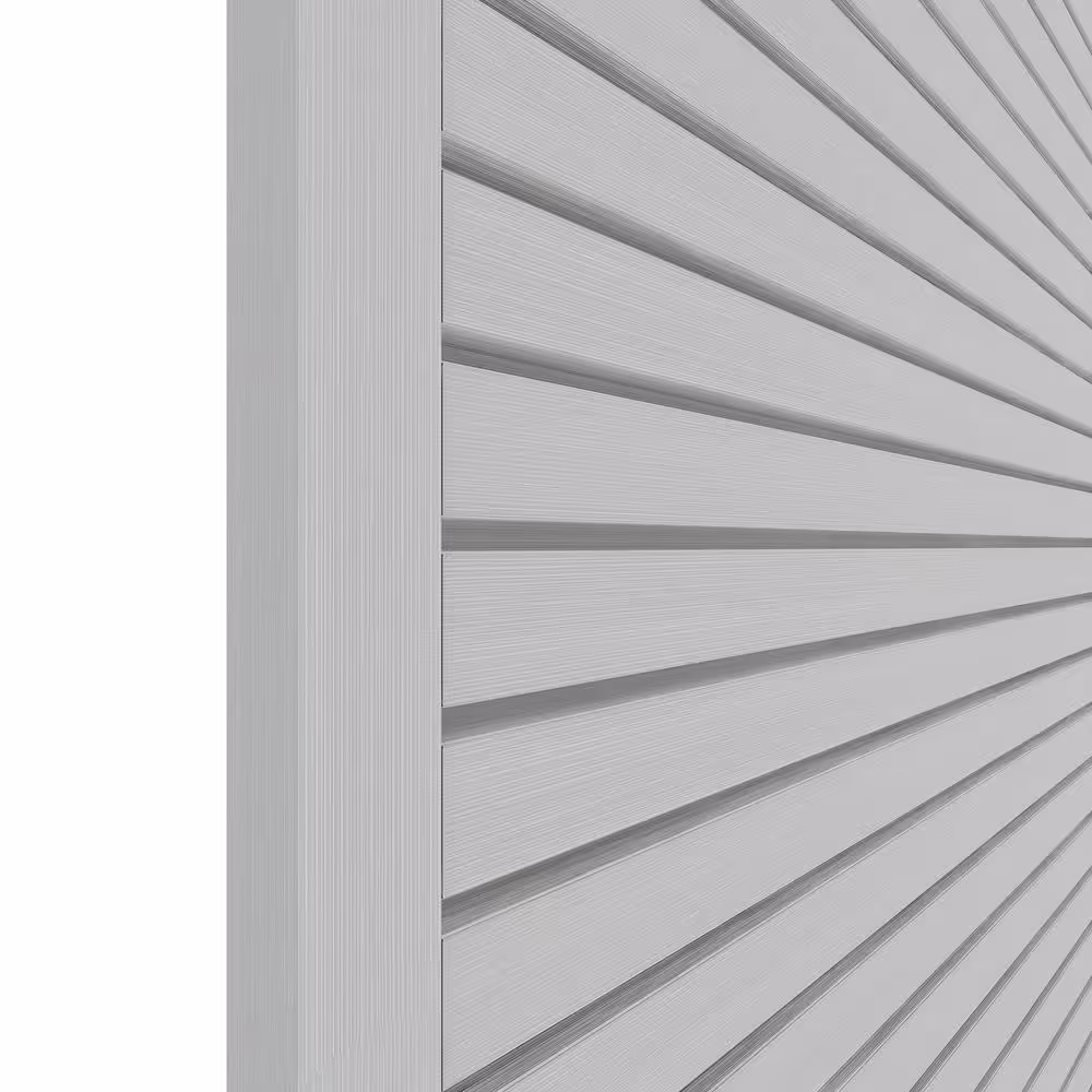 NewTechWood European Siding System 3.5 in. x 2.1 in. x 8 ft. Icelandic Smoke White Composite Siding End Trim for Belgian Board