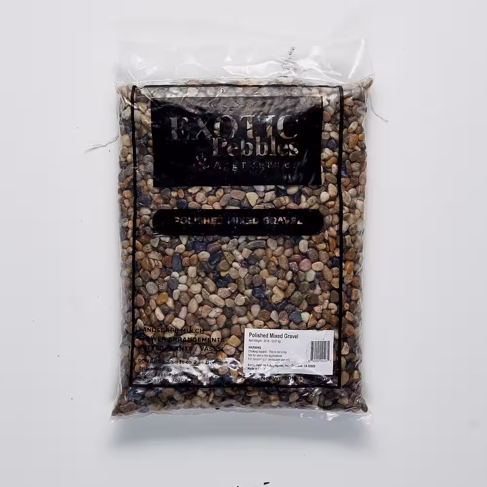 EXOTIC 3/8 in. Polished Mixed Gravel (20 lbs. Bag)
