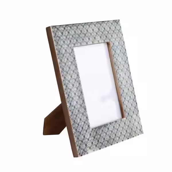 None 4 in. x 6 in. Gray Picture Frame