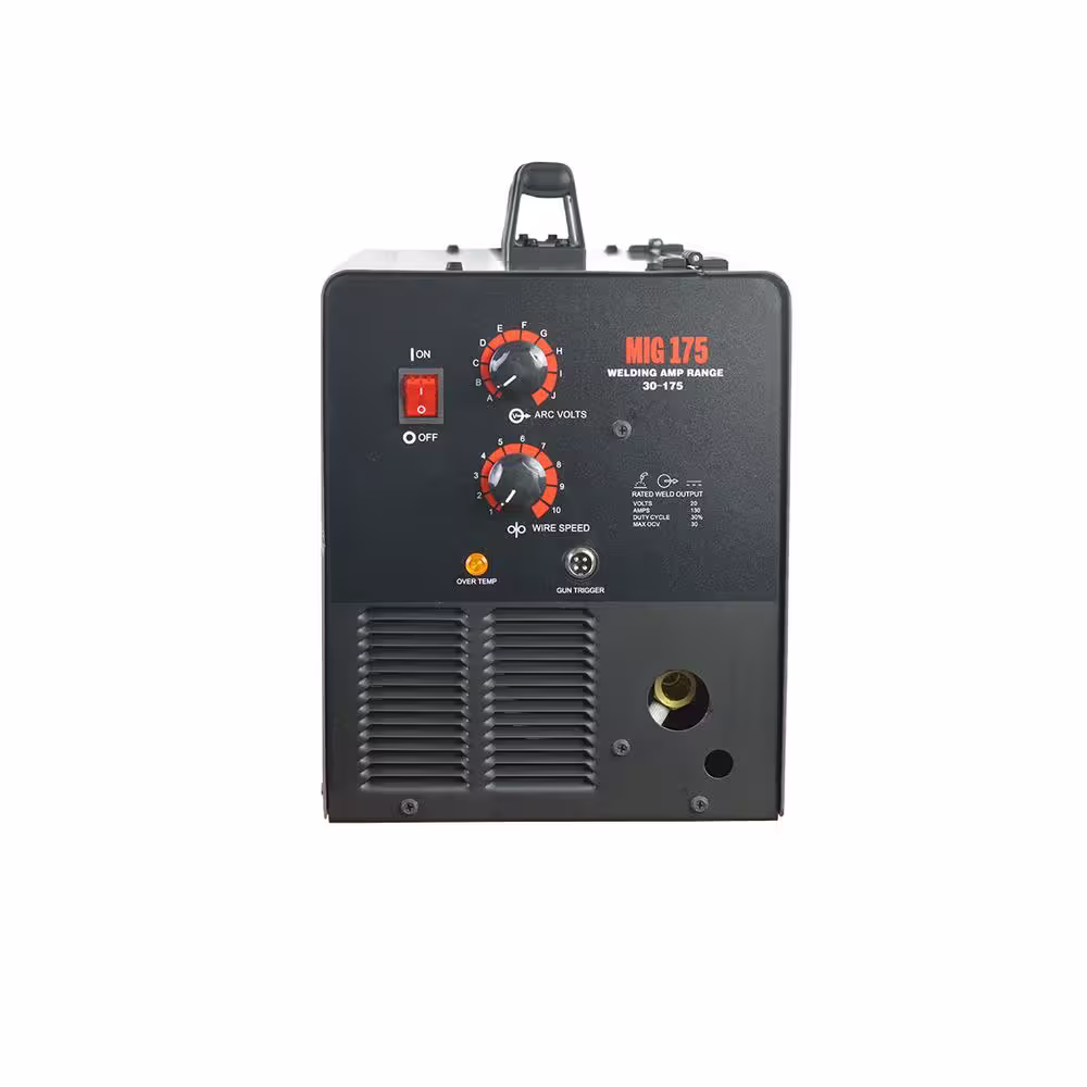 Lotos 175 Amp MIG Wire Feed Welder, Flux Core Welder and Aluminum Gas Shielded Welding with included Spool Gun, 220V