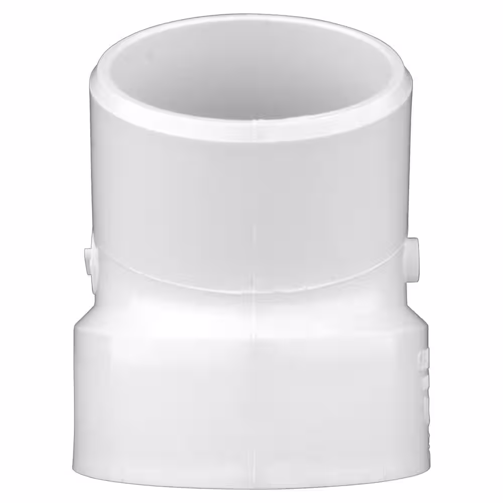 Charlotte Pipe 3 in. PVC DWV 22-1/2-Degree Hub x Hub Street Elbow Fitting