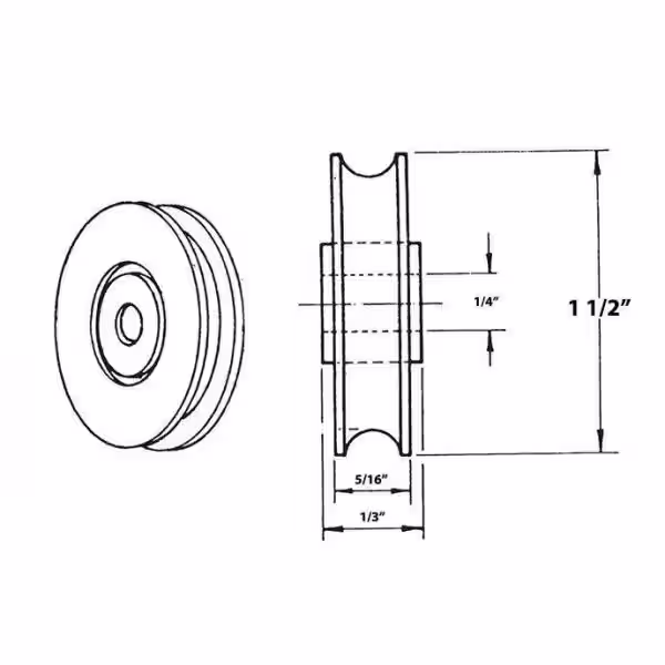 Barton Kramer 1-1/2 in. Patio Door Wheel (2-Pack)
