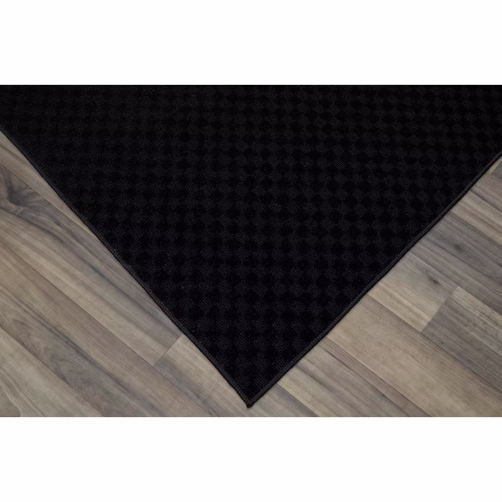 Garland Rug Medallion Black 12 ft. x 12 ft. Square Area Rug