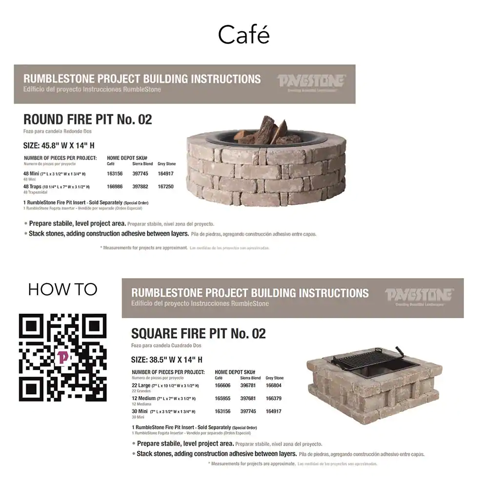 Pavestone RumbleStone 46 in. x 10.5 in. Round Concrete Fire Pit Kit No. 1 in Sierra Blend with Round Steel Insert
