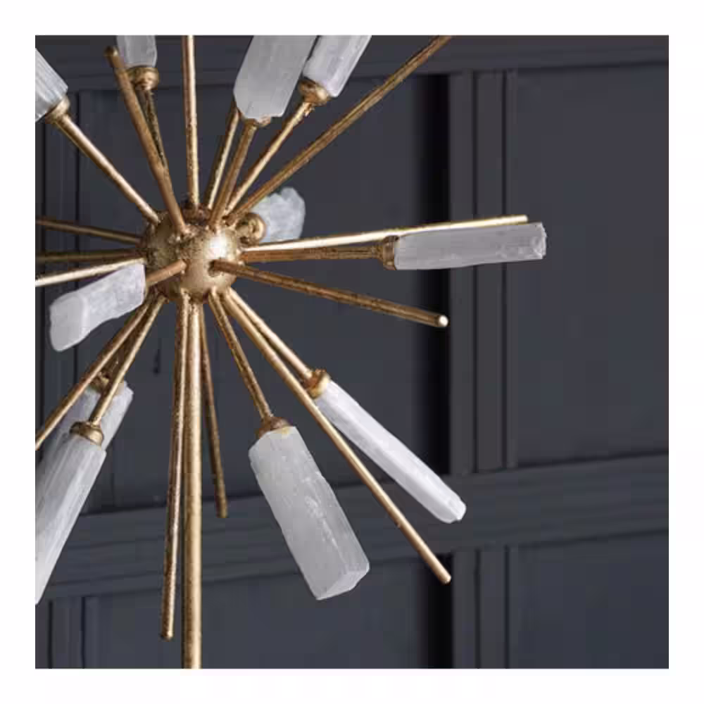 A & B Home Gold/White Florie Irregular Decor Accent