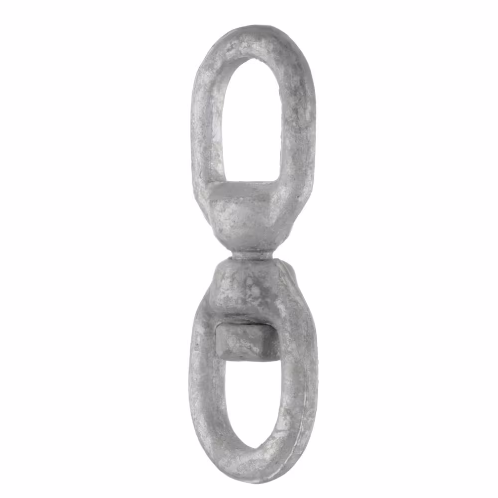 Everbilt 0.25 in. Galvanized Eye and Eye Swivel