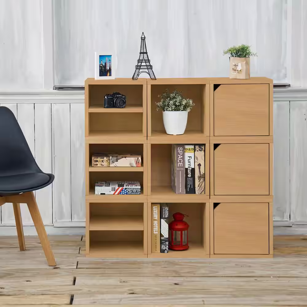 Way Basics 12.6 in. H x 13.4 in. W x 11.2 in. D Oak Recycled Materials 1-Cube Organizer