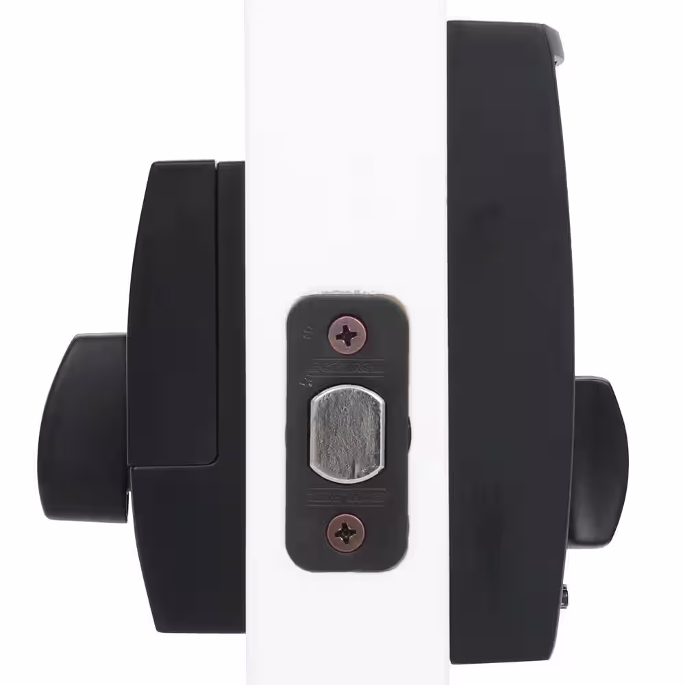 Schlage Century Touch Electronic Keypad Door Lock Deadbolt and Georgian Knob in Matte Black