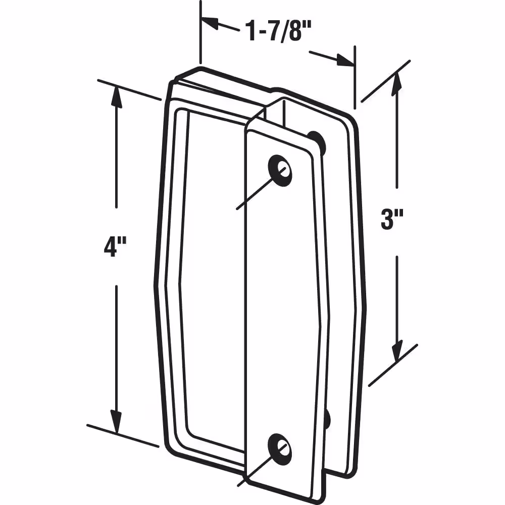 Prime-Line Black Plastic Sliding Screen Door Pull