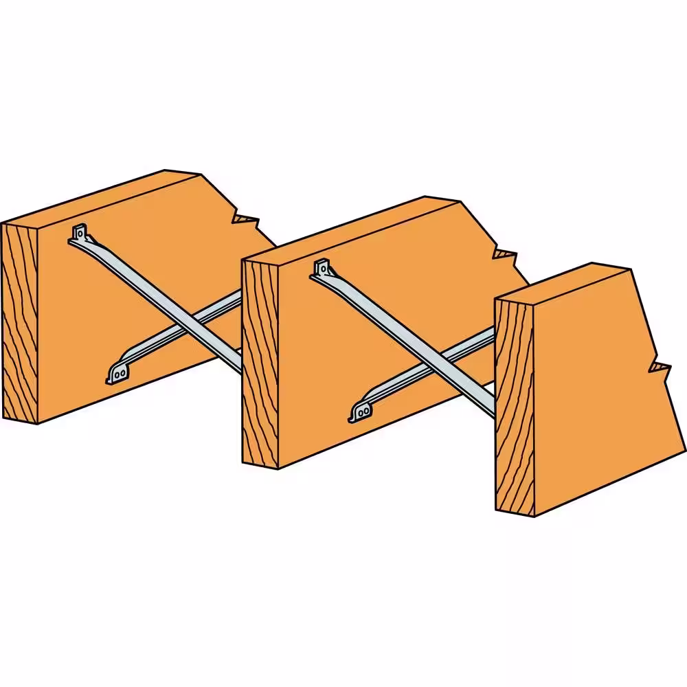 Simpson Strong-Tie NCA 20-Gauge Galvanized Nailless Bridging for 2x8 and 2x14 Nominal Lumber