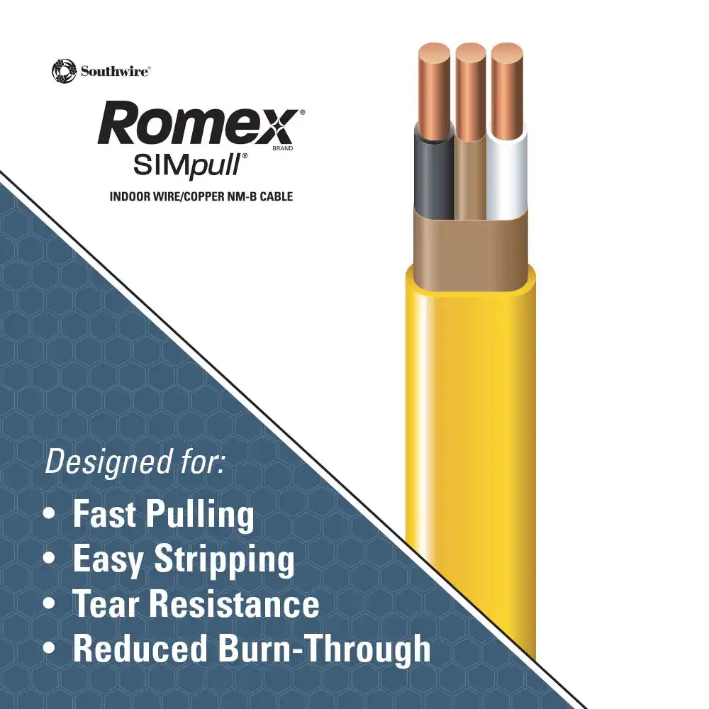 Southwire 250 ft. 12/2 Solid Romex SIMpull CU NM-B W/G Wire