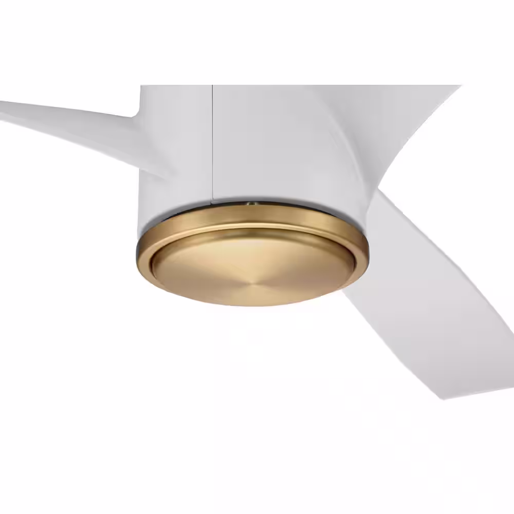 CRAFTMADE Phoebe 60 in. Indoor/Damp Satin Brass Ceiling Fan with Smart Wi-Fi Enabled Remote and LED Optional Light Kit Included